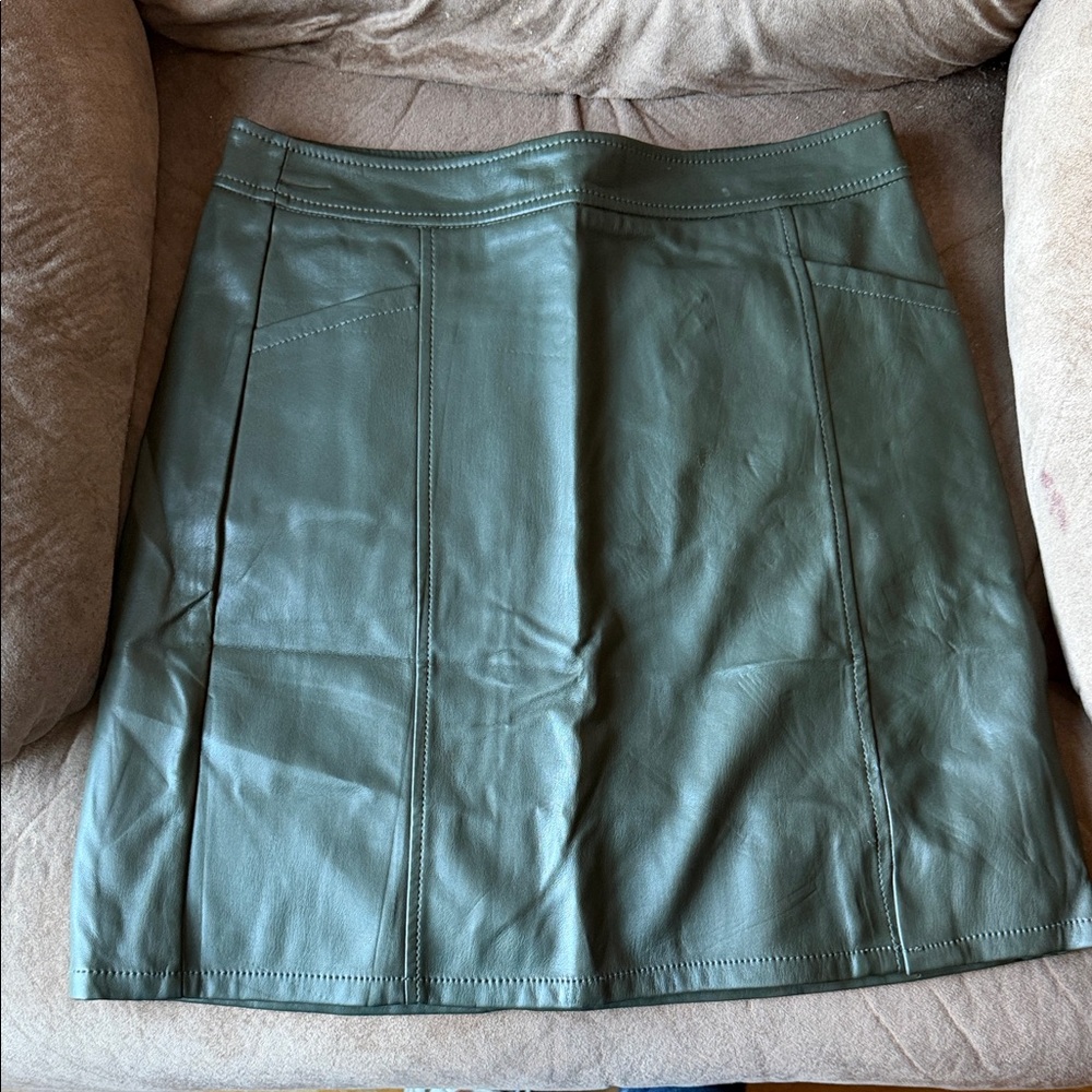 LOFT Green Mini Skirt